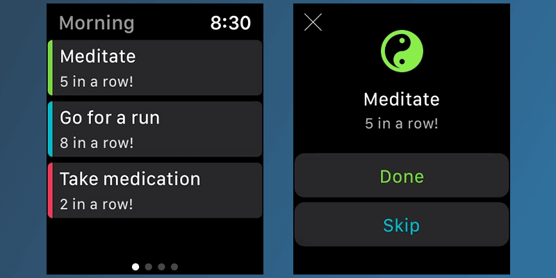 Productive Apple Watch app screenshot